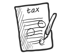 illustration of a tax form